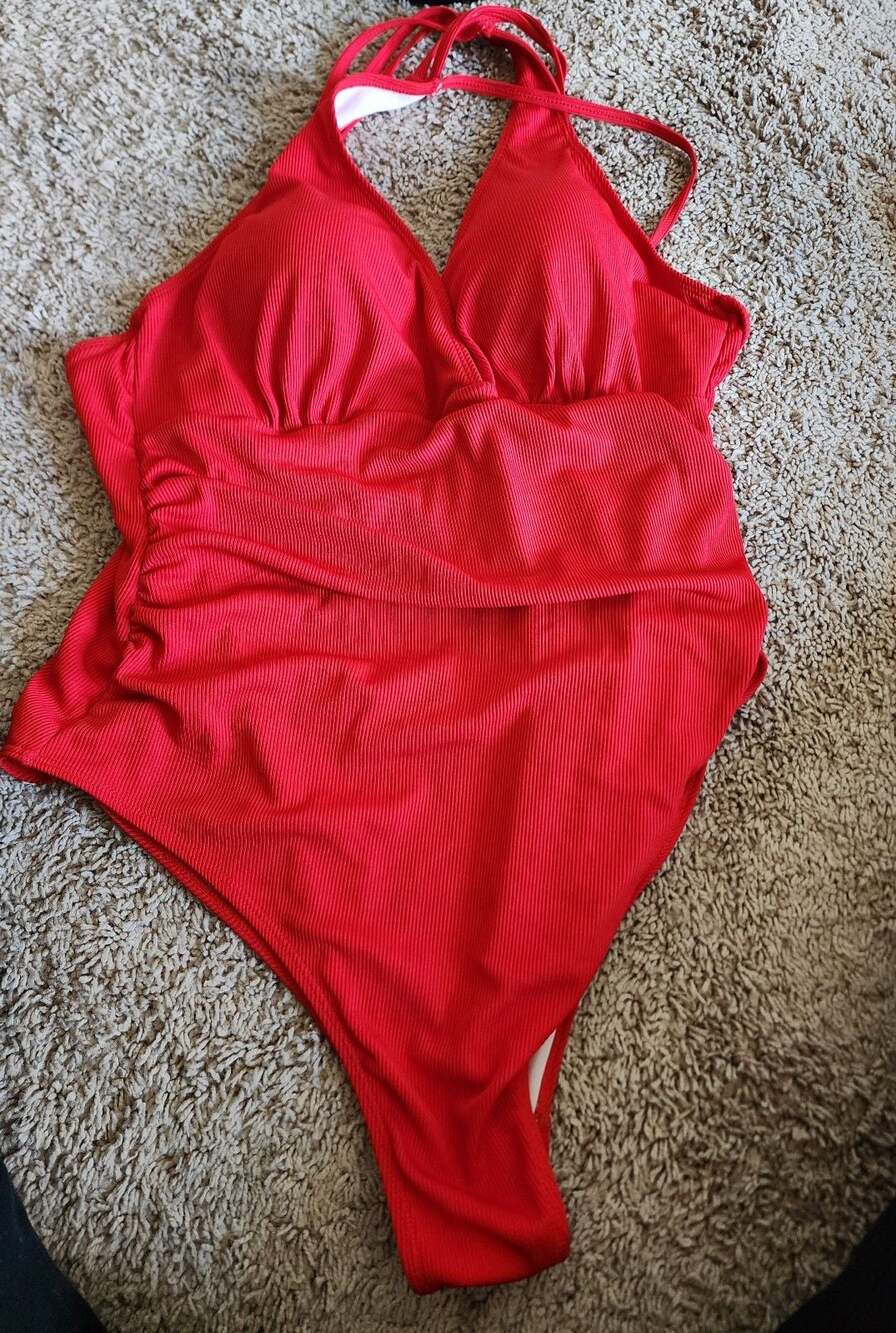 Red Women 2XL Swimwear